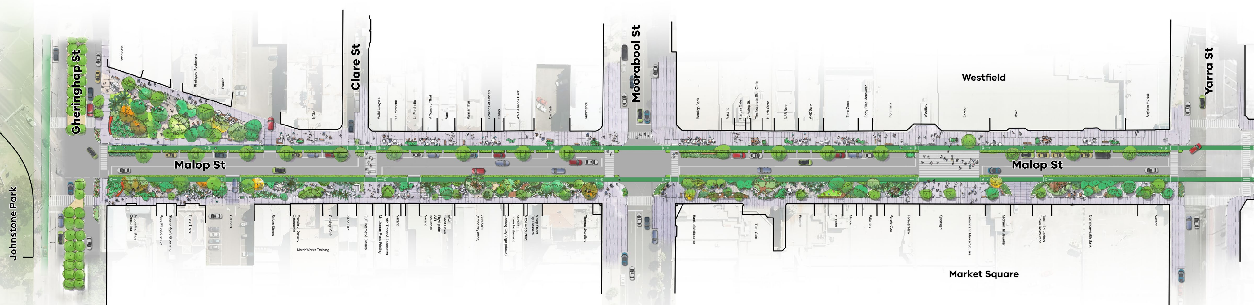 Malop Street Green Spine